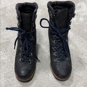 Black Leather Women's Boots